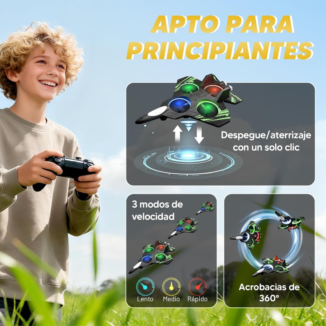 avión de espuma teledirigido